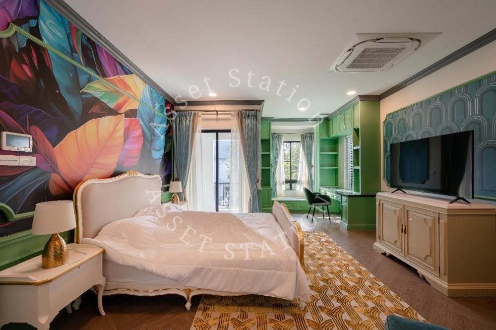 บ้านเดี่ยว Nantawan Rama 9 - New Krungthepkreetha บ้านมุมตกแต่งสไตล์ฝรั่งเศส คลาสสิก เรียบหรู